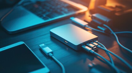 High-performance USB hub with multiple ports, focusing on connectivity and modern digital lifestyle needs.