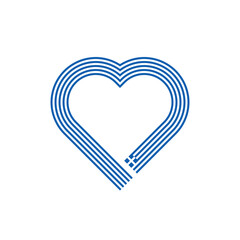 heart shape ribbon icon of greek flag. vector illustration isolated on white background