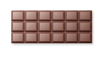 Chocolate illustration, isolated on white background, 3d illustration, 3d rendering, realism, photo realistic