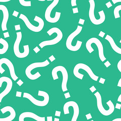 Seamless mint question mark symbol pattern vector