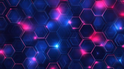 Seamless hexagon pattern geometric abstract background with simple hexagonal elements for medical, technology, and science design projects