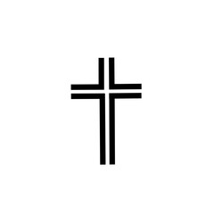 Religion christian cross icon vector symbol isolated illustration white background
