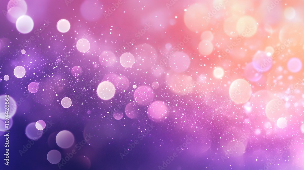 Poster stunning bokeh purple lilac gradient background with softly blurred lights and smooth color transiti