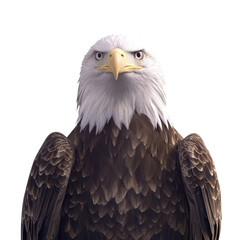 Fototapeta premium bald eagle on white background.