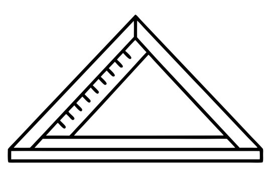 recommend clip art: silhouette of a triangle ruler vector image 