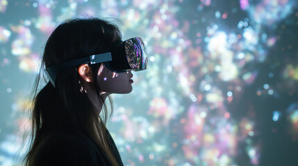 Immersive Virtual Reality Experience with Futuristic Light Effects