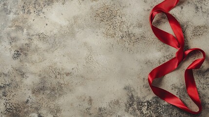 Red ribbon icon on a clean textured background representing an informative medical or educational pamphlet design for HIVAIDS awareness prevention and support resources
