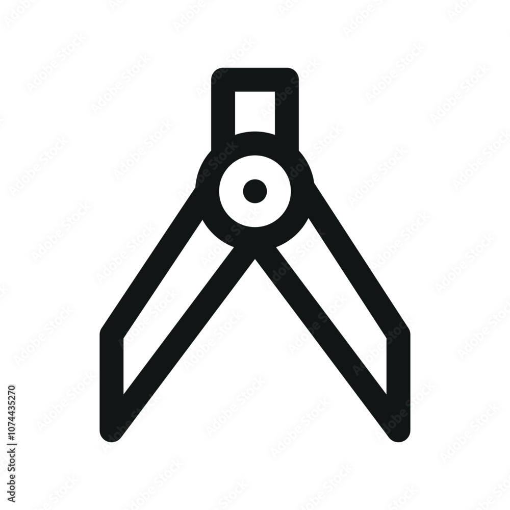 Poster divider ui icon, compass divider simple line user interface vector symbol