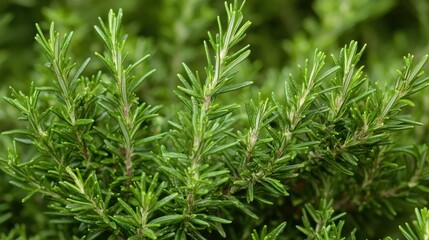Close-up shot of rosemary plant. Perfect for culinary or herbal medicine content.