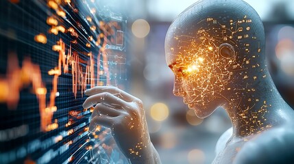 An individual can use generative AI to analyze market data, historical trends, and economic indicators to make informed decisions when trading stocks and making investments in the online market.