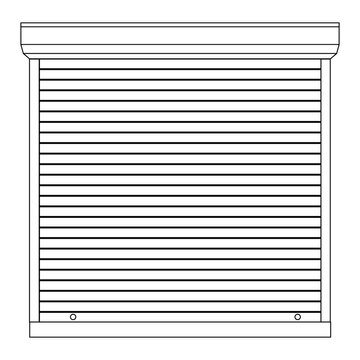 Protective shutters on the windows