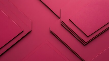 Naklejka premium Abstract design featuring layered red paper with sharp angles and smooth textures, ideal for backgrounds and modern layouts.
