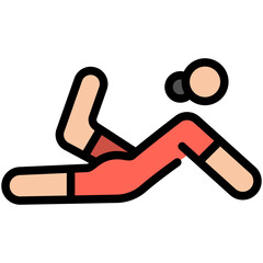 yoga filled line icon