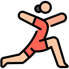yoga filled line icon