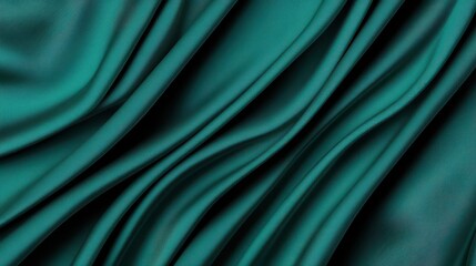 Fototapeta premium Elegant emerald green fabric draped gracefully, showcasing soft textures and flowing patterns, perfect for design and aesthetic projects.