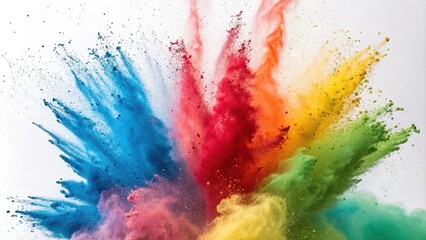 Fototapeta premium A vibrant burst of color, showcasing a rainbow of hues in a dynamic and explosive powder cloud.