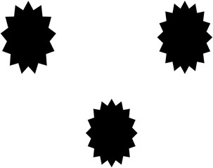 Set of starburst, sunburst badges. Design elements - best for sale sticker, price tag, quality mark. Flat vector illustration isolated on white background.