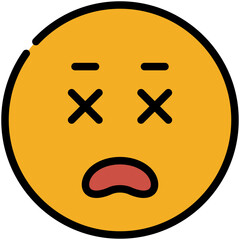 dead filled line icon