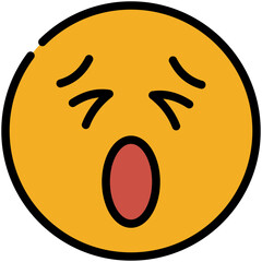 sleepy filled line icon