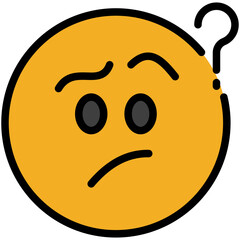 confused filled line icon