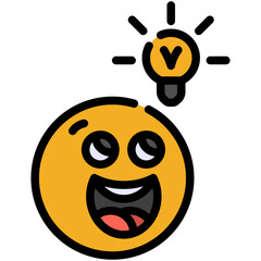 idea filled line icon