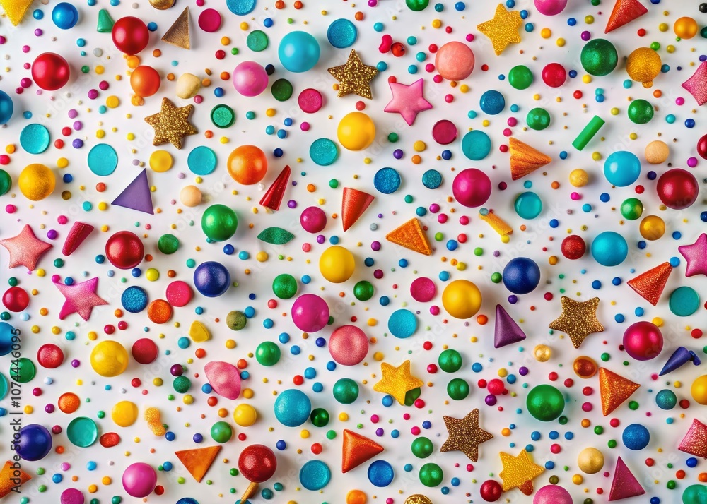 Aufkleber brightly colored confetti pattern design for wrapping paper and gift decoration, ideal for invitatio