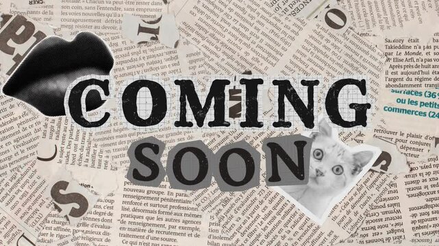 coming soon with newspaper concept