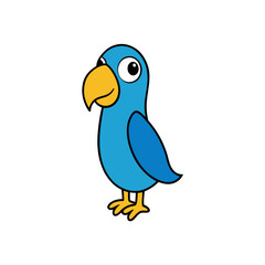 Parrot cartoon vector