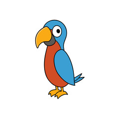 Parrot cartoon vector