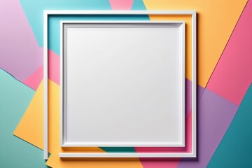 colorful framework of square for photo or congratulation