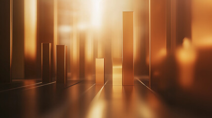 Golden Abstract Light Columns
