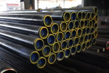 steel pipe product group square pipe Construction steel products such as black steel pipes, image...
