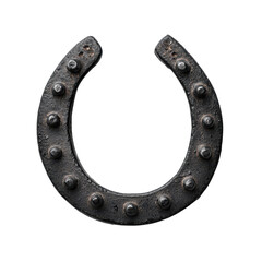 Vintage horseshoe on white isolate background