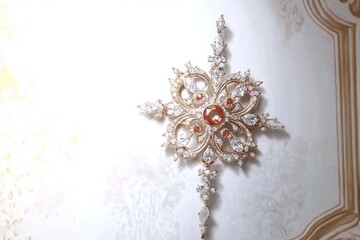 Elegant floral diamond brooch design for luxury fashion and jewelry inspiration