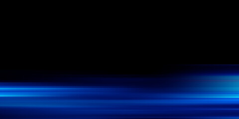 Moving fast laser beams of light isolated on black background. Abstract speed light effects. Lens flare. Horizontal rays glowing in the dark