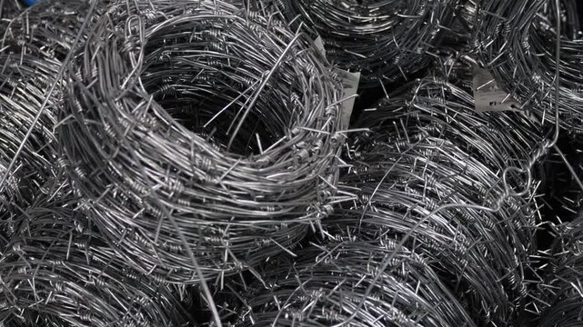 high quality Galvanized steel pipe or Aluminum and chrome stainless pipes in stack waiting for shipment in warehouse