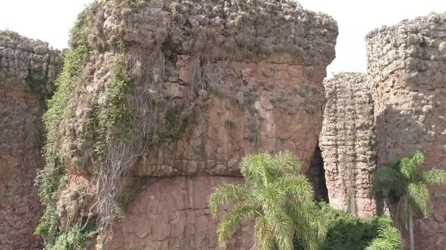 Sandstone rock formation in vila velha Brazil