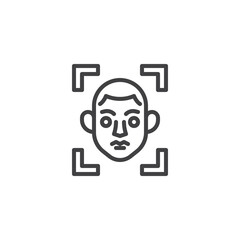 Facial Recognition System line icon