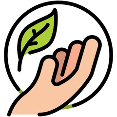 go green filled line icon