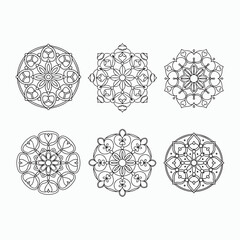 Mandala art, design for wall papers, paint shirts and tiles, vector illustration