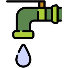 faucet filled line icon