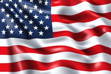 Fototapeta premium American flag waving with Thank You Veterans message overlay, classic patriotic theme, perfect for social media tribute