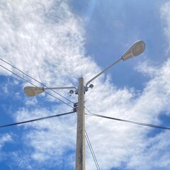 lines on the sky background