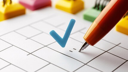 A graphic illustrating availability with a checkmark within a calendar, symbolizing efficient time management and resource allocation.