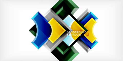 Geometric design abstract background - circles and triangles