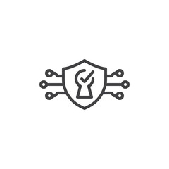 Cybersecurity Software line icon
