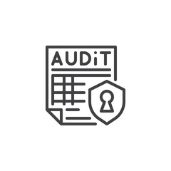 Security Audit Report line icon