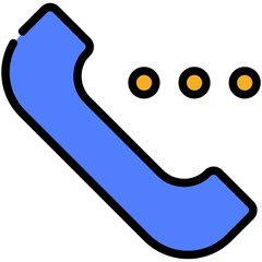 call filled line icon