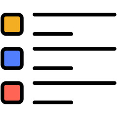 list filled line icon