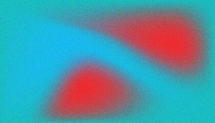 Abstract grainy texture with bold red shapes on a vibrant blue background, perfect for striking digital designs, modern art projects, and creative graphic elements